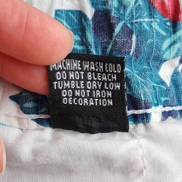 Another Hype Piece Pants Mens Large Blue Floral AHP Hawaiian Ripstop Joggers - Picture 13 of 13